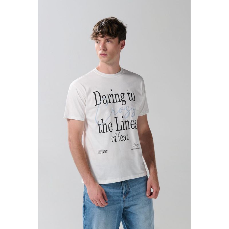 KOAJ - KOAJ Camiseta manga corta unicolor con estampado en frente HOMBRE