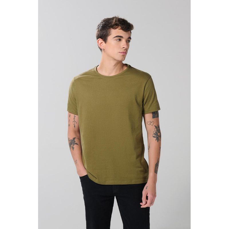 KOAJ - KOAJ Camiseta unicolor cuello redondo en algodón y manga corta HOMBRE
