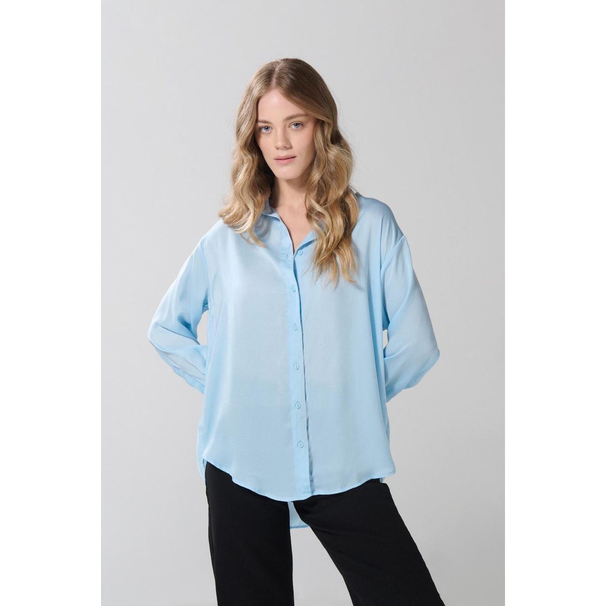 KOAJ - KOAJ BLUSA  CAMISERA OVERSIZE MANGA LARGA Mujer