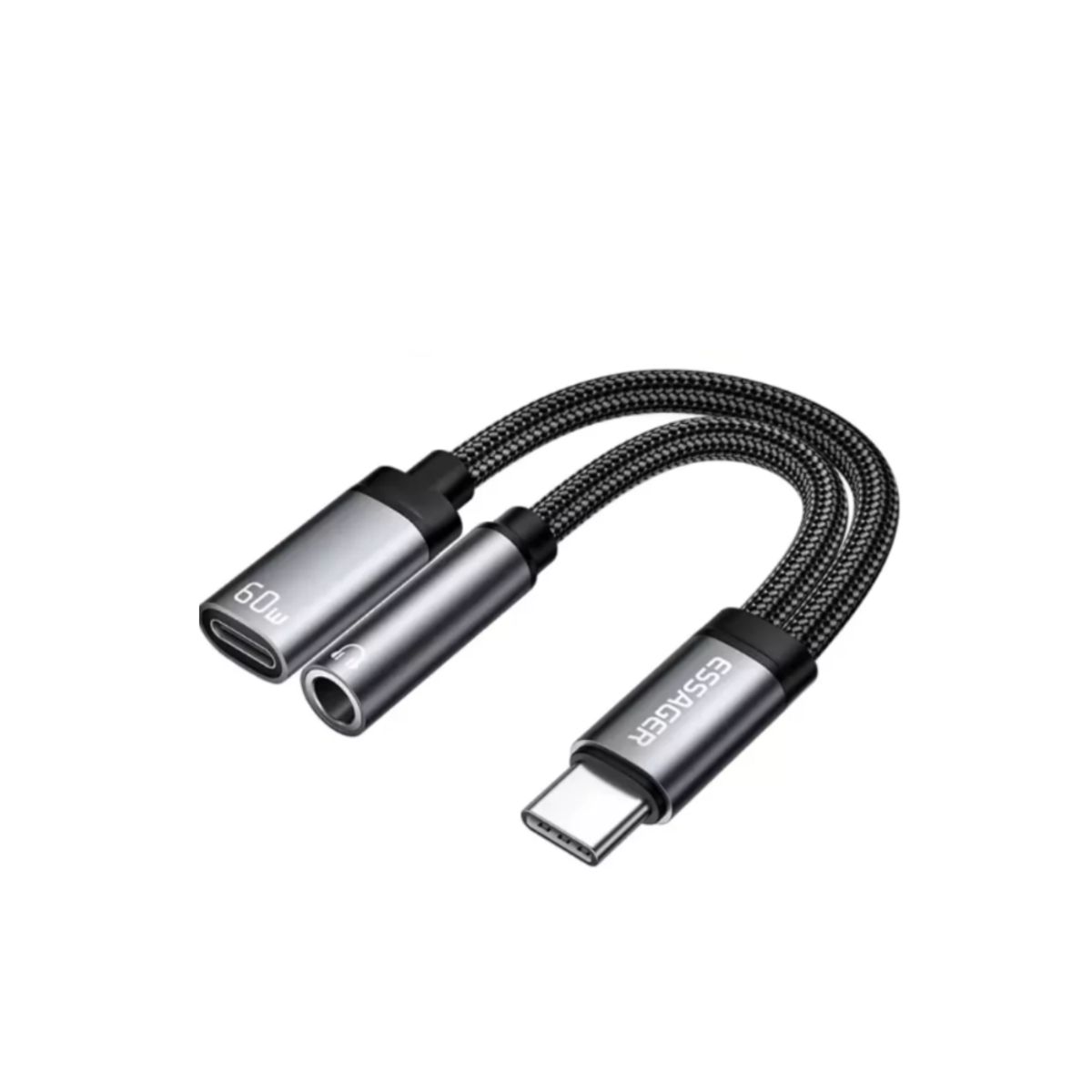 THOTH - Cable Adaptador Usb Tipo C A 3.5 Mm Jack Audifonos + Usb C