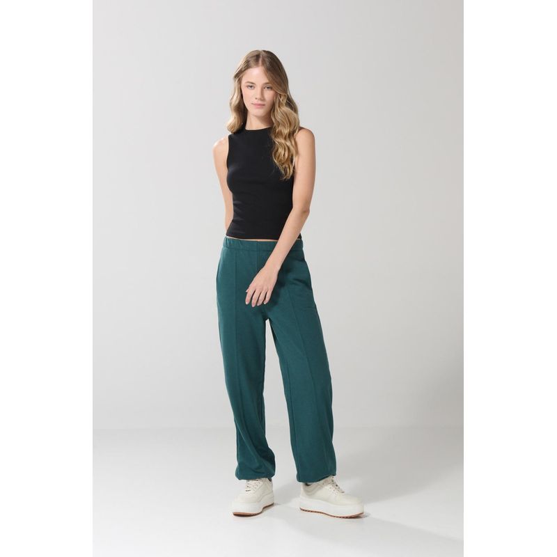 KOAJ - KOAJ Pantalón jogger unicolor con costura decorativa en frente MUJER