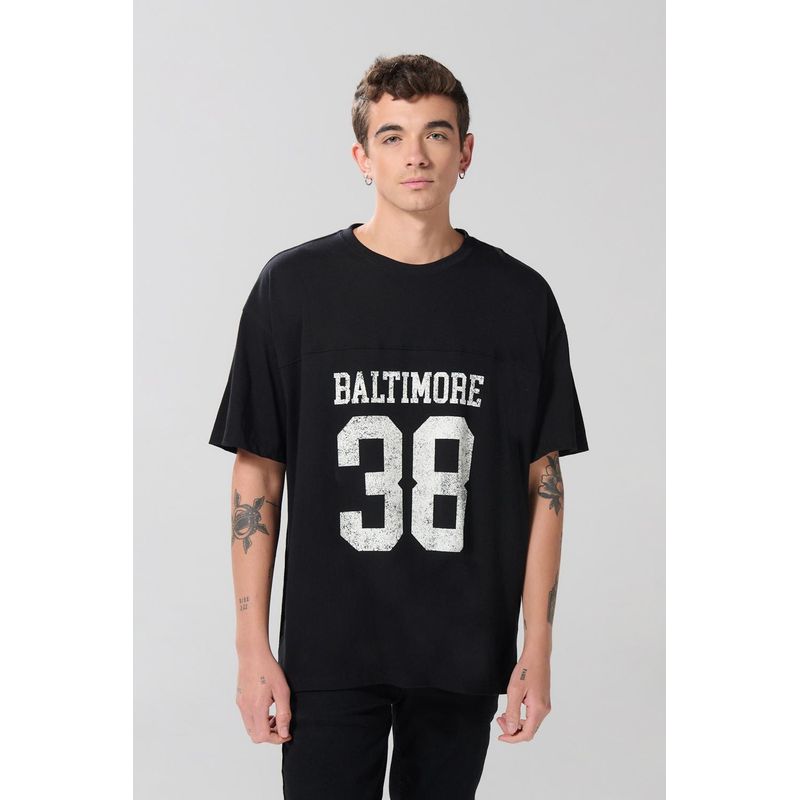 KOAJ - KOAJ Camsieta oversize manga corta en jersey con estampación t HOMBRE
