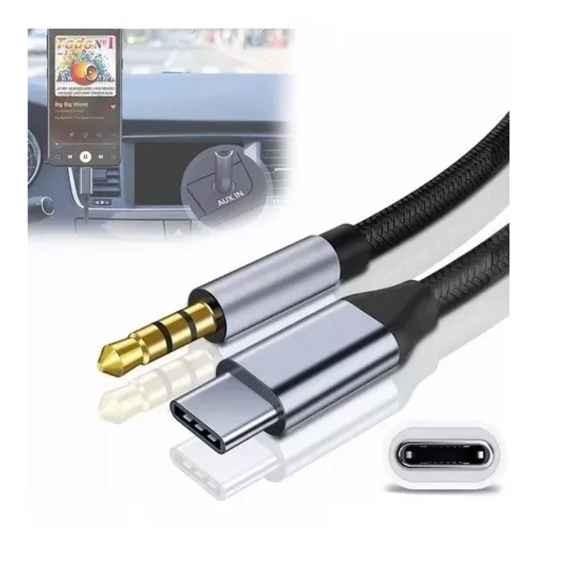 GENERICO - Cable Adaptador Usb Tipo-c A Auxiliar Jack 35mm