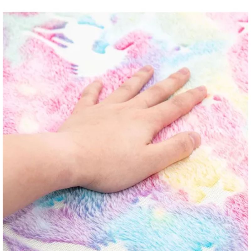 GENERICO - Tapete Alfombra Pie De Cama Felpuda Luminosa Infantil