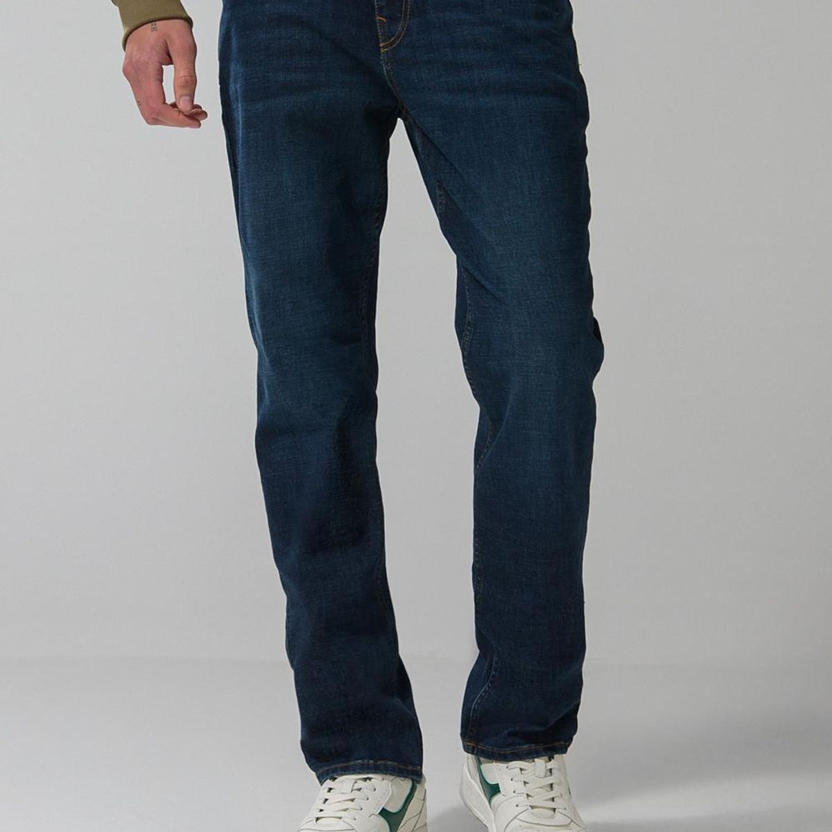 KOAJ - KOAJ Jean azul oscuro straight leg con bota recta y tiro baj Hombre