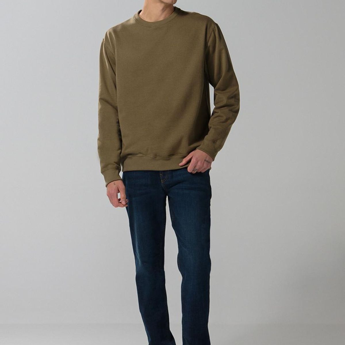 KOAJ - KOAJ Jean azul oscuro straight leg con bota recta y tiro baj Hombre