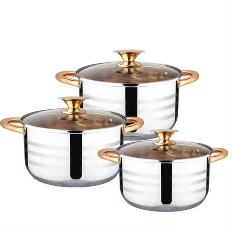 GENERICO - Juego De Ollas Acero Quirúrgico Kaisa Villa Premium 6pcs