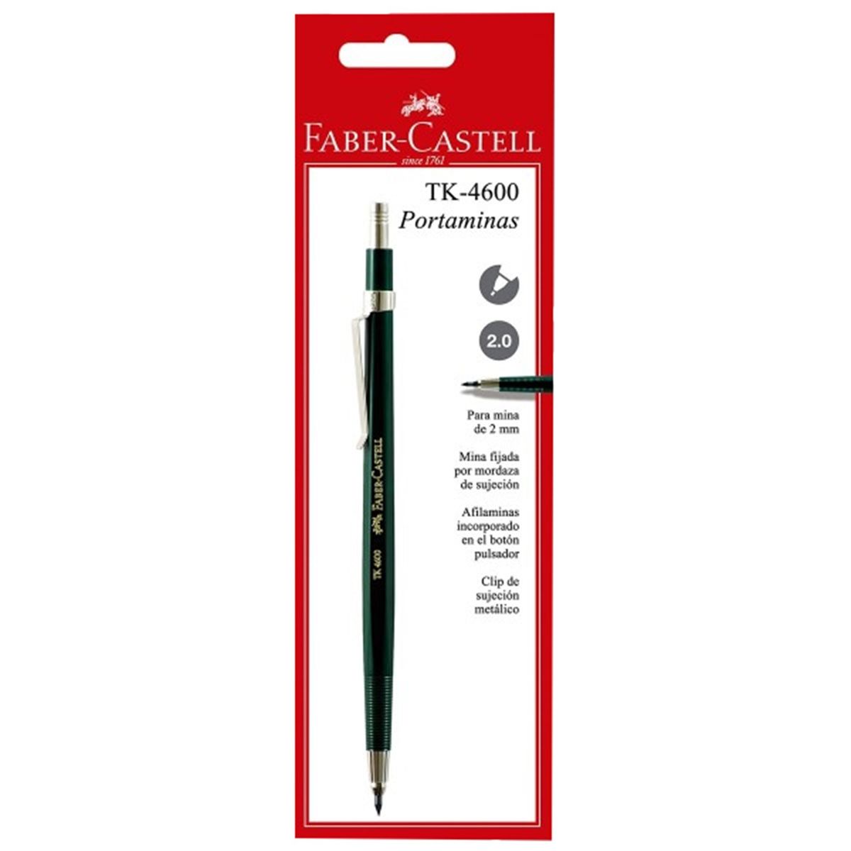 FABER-CASTELL - Portaminas 2 MM TK-4600 Blister Faber Castell