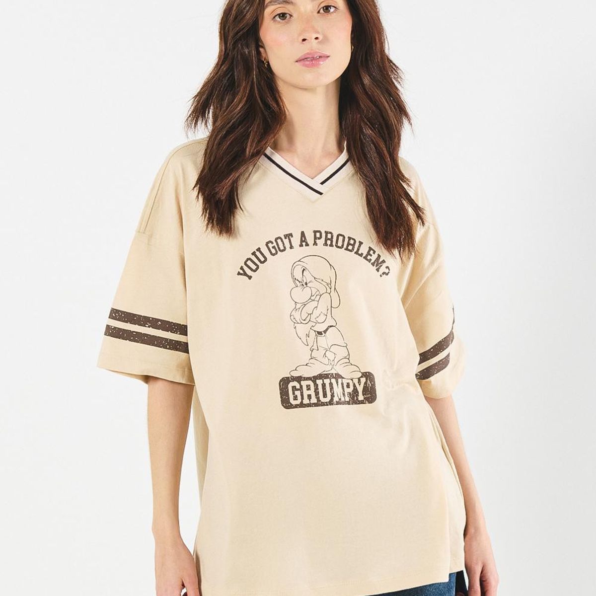 KOAJ - KOAJ Camiseta femenina hombro rodado  super oversize manga c Mujer