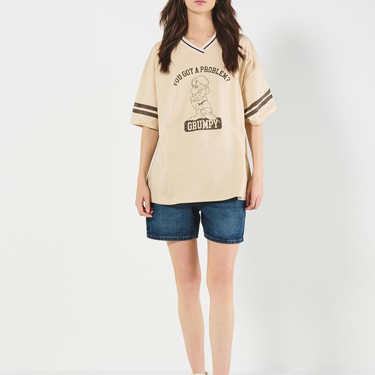 KOAJ - KOAJ Camiseta femenina hombro rodado  super oversize manga c Mujer