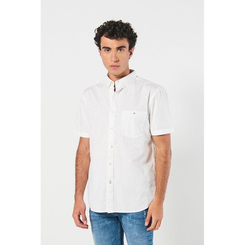 KOAJ - KOAJ Camisa con cuello button down, manga corta con estampació HOMBRE