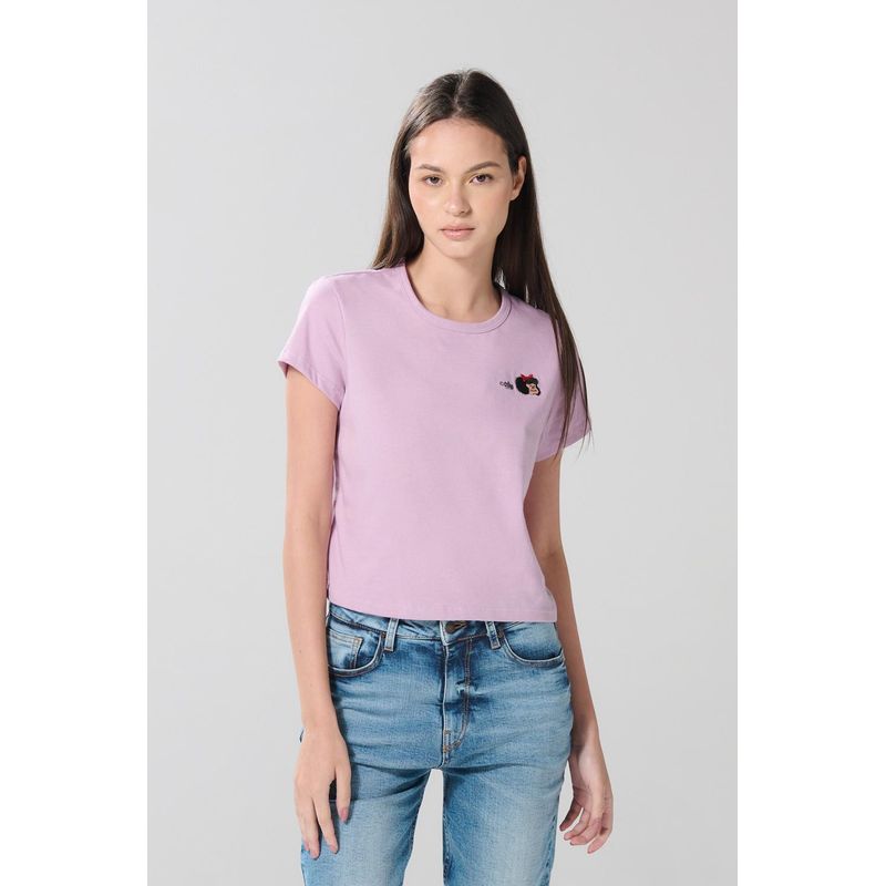 KOAJ - KOAJ Camiseta manga corta, con estampado en frente de Mafalda MUJER