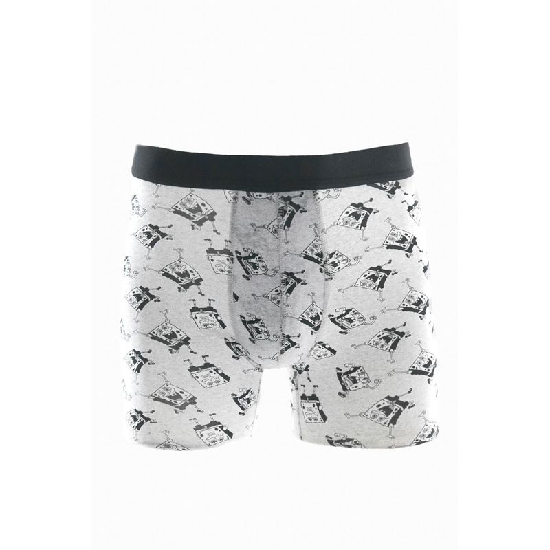 KOAJ - KOAJ Bóxer midway brief-largo gris con estampado de Bob Esponj HOMBRE