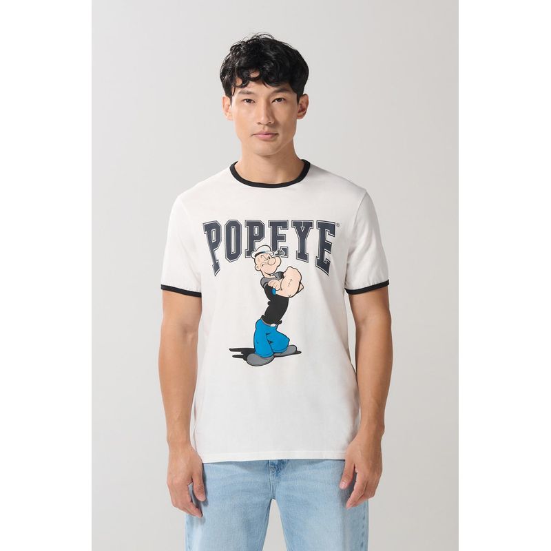 KOAJ - KOAJ Camiseta manga corta crema muy claro con estampado de Har HOMBRE