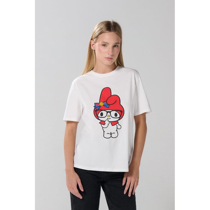 KOAJ - KOAJ Camiseta unicolor para mujer manga corta estampada en fre MUJER