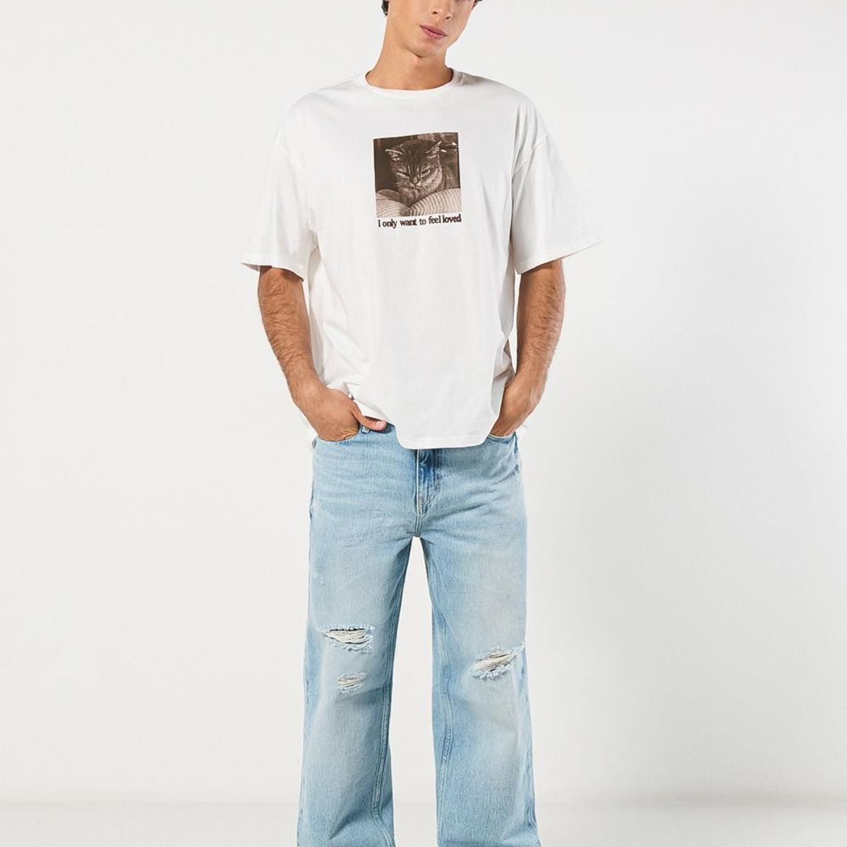 KOAJ - KOAJ Pantalon jean 90s Hombre bota ancha Hombre