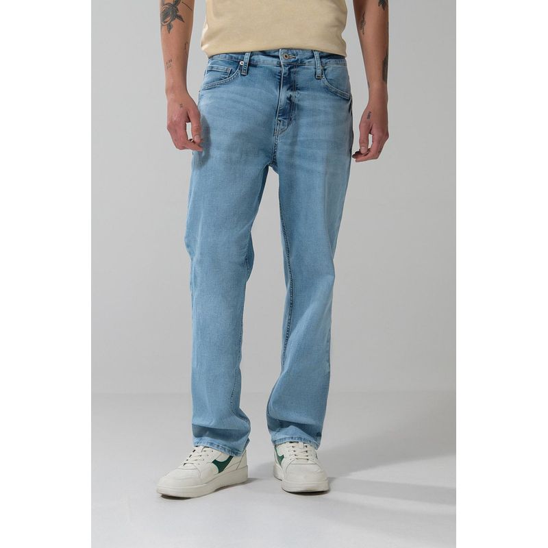 KOAJ - KOAJ Jean straight leg azul claro con tiro bajo y bota recta HOMBRE