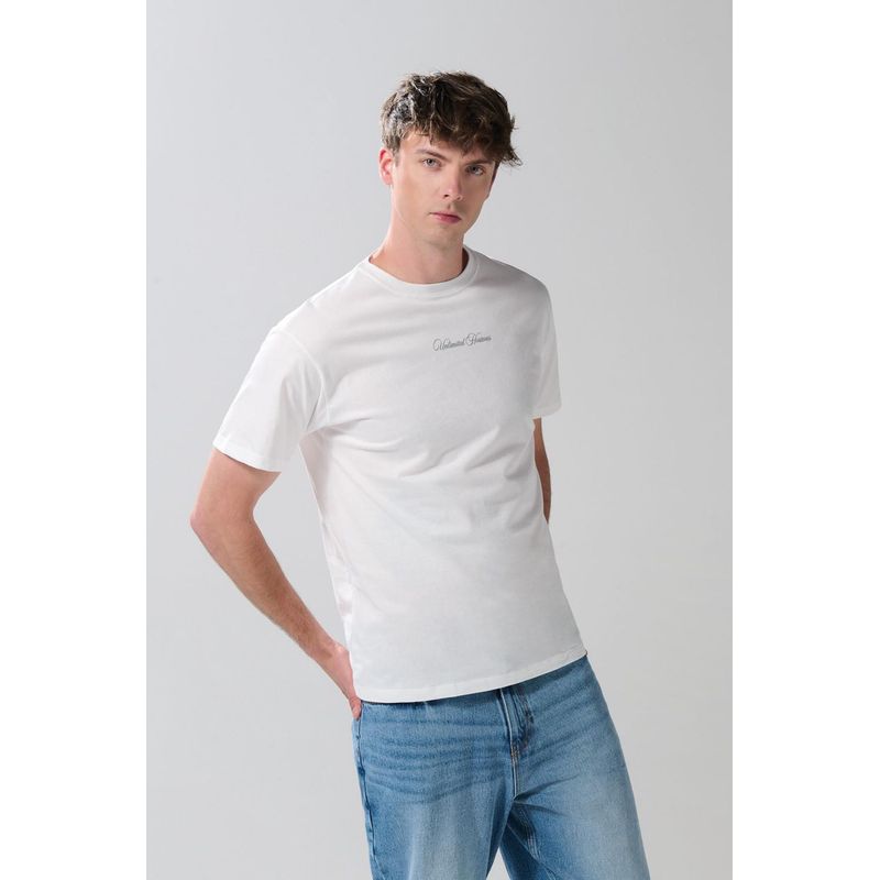 KOAJ - KOAJ Camiseta manga corta unicolor con estampado en frente HOMBRE