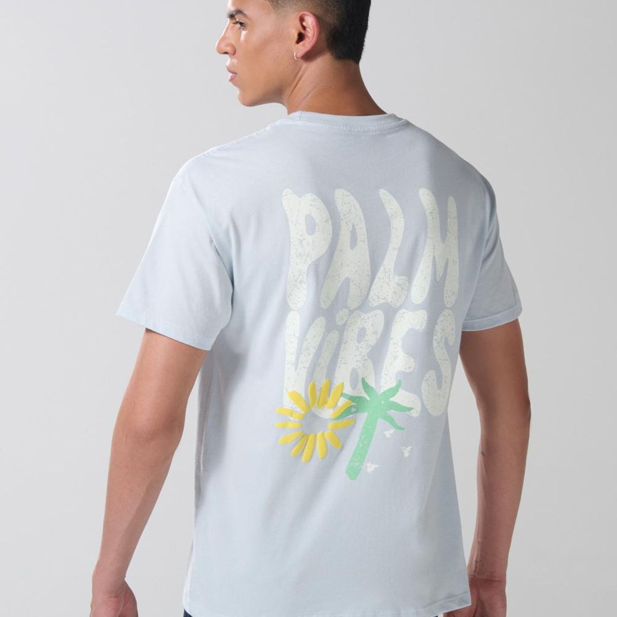 KOAJ - KOAJ Camiseta cuello redondo unicolor con textos estampados Hombre