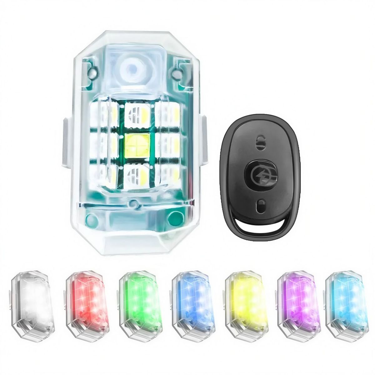 GENERICO - Luz Led Con Control Remoto Inalámbrico X2 Pcs