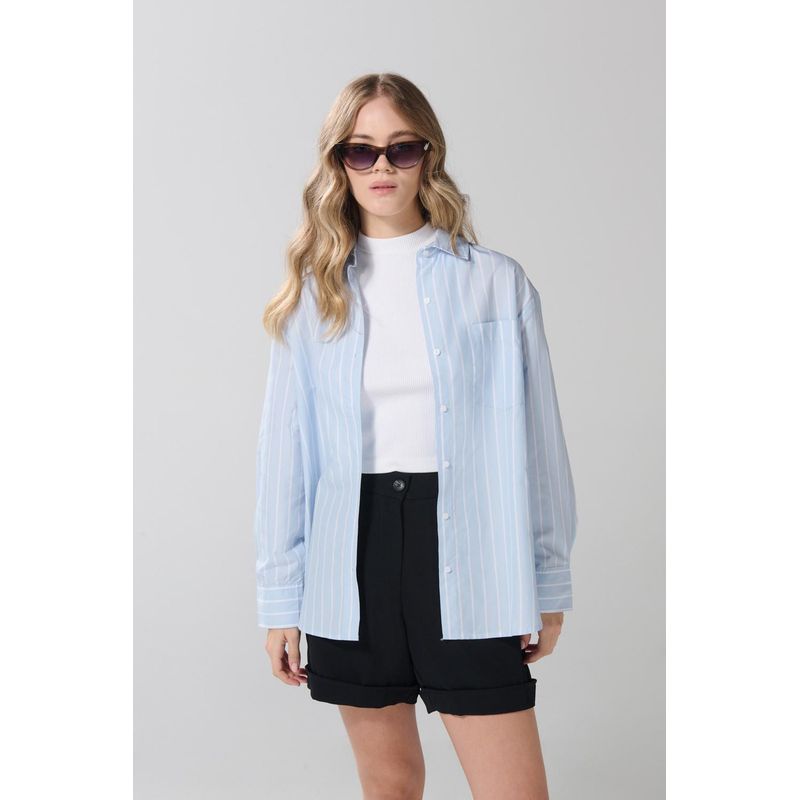 KOAJ - KOAJ BLUSA  CAMISERA OVERSIZE MANGA LARGA MUJER