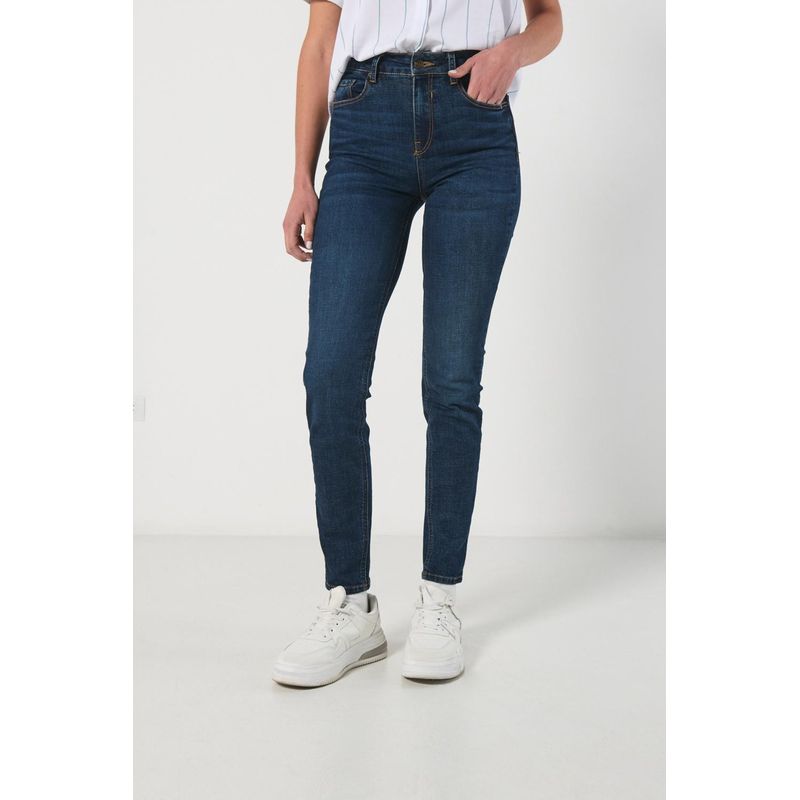 KOAJ - KOAJ Jean Jegging tiro alto azul oscuro MUJER