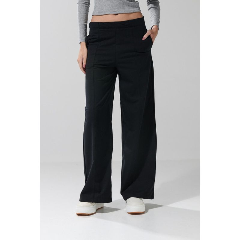 KOAJ - KOAJ Pantalón jogger para mujer unicolor bota recta con corte  MUJER