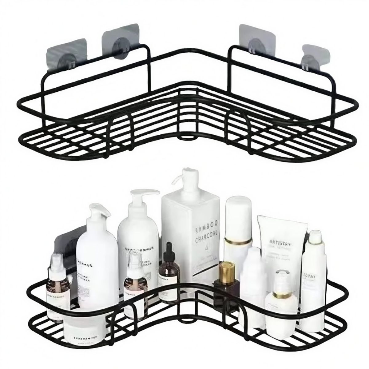 GENERICO - Organizador Ducha Esquinero Acero Inoxidable Set X2