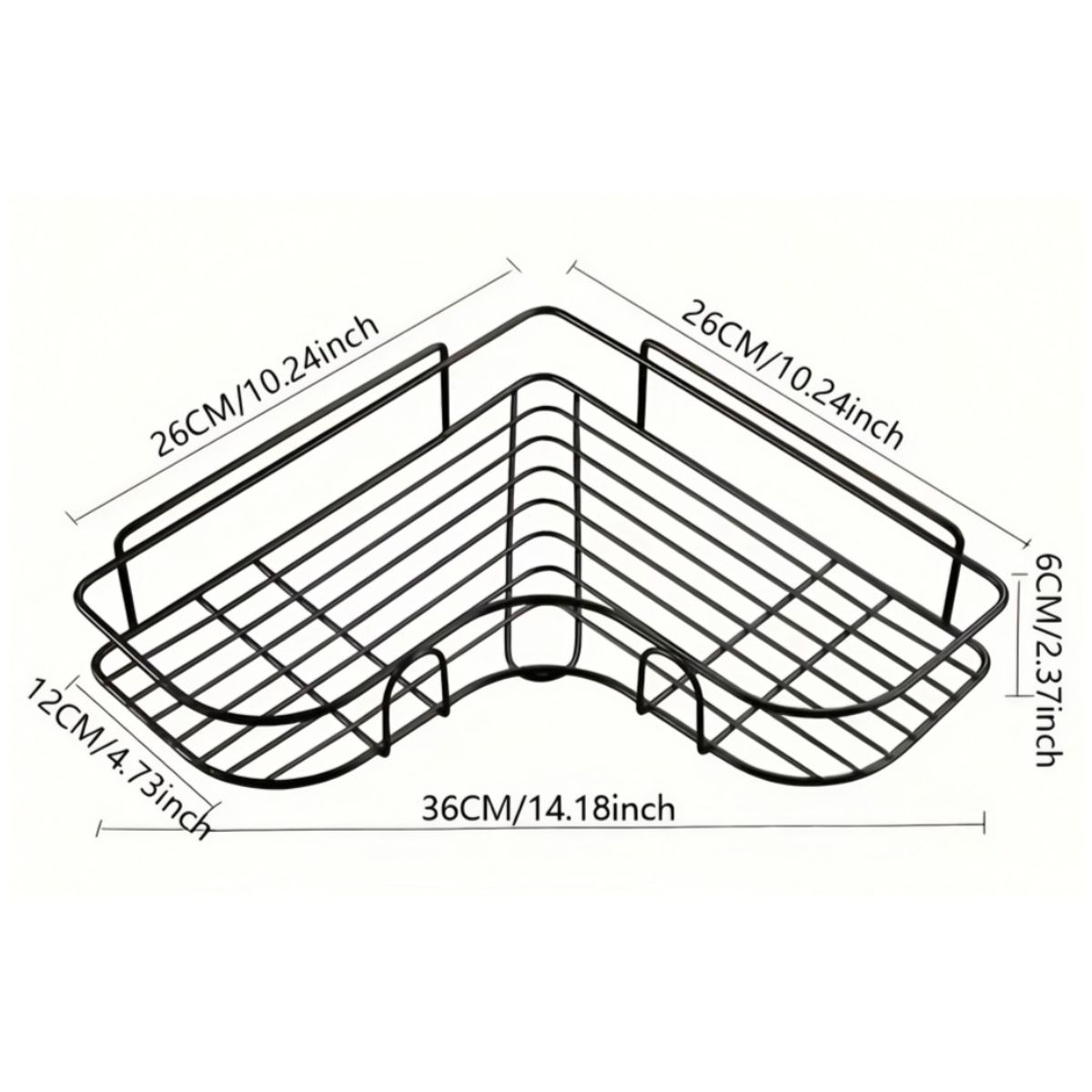 GENERICO - Organizador Ducha Esquinero Acero Inoxidable Set X2