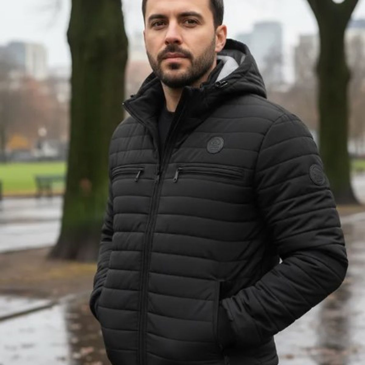 MODA EN CIRCUITO - Chaqueta Impermeable Para Hombre