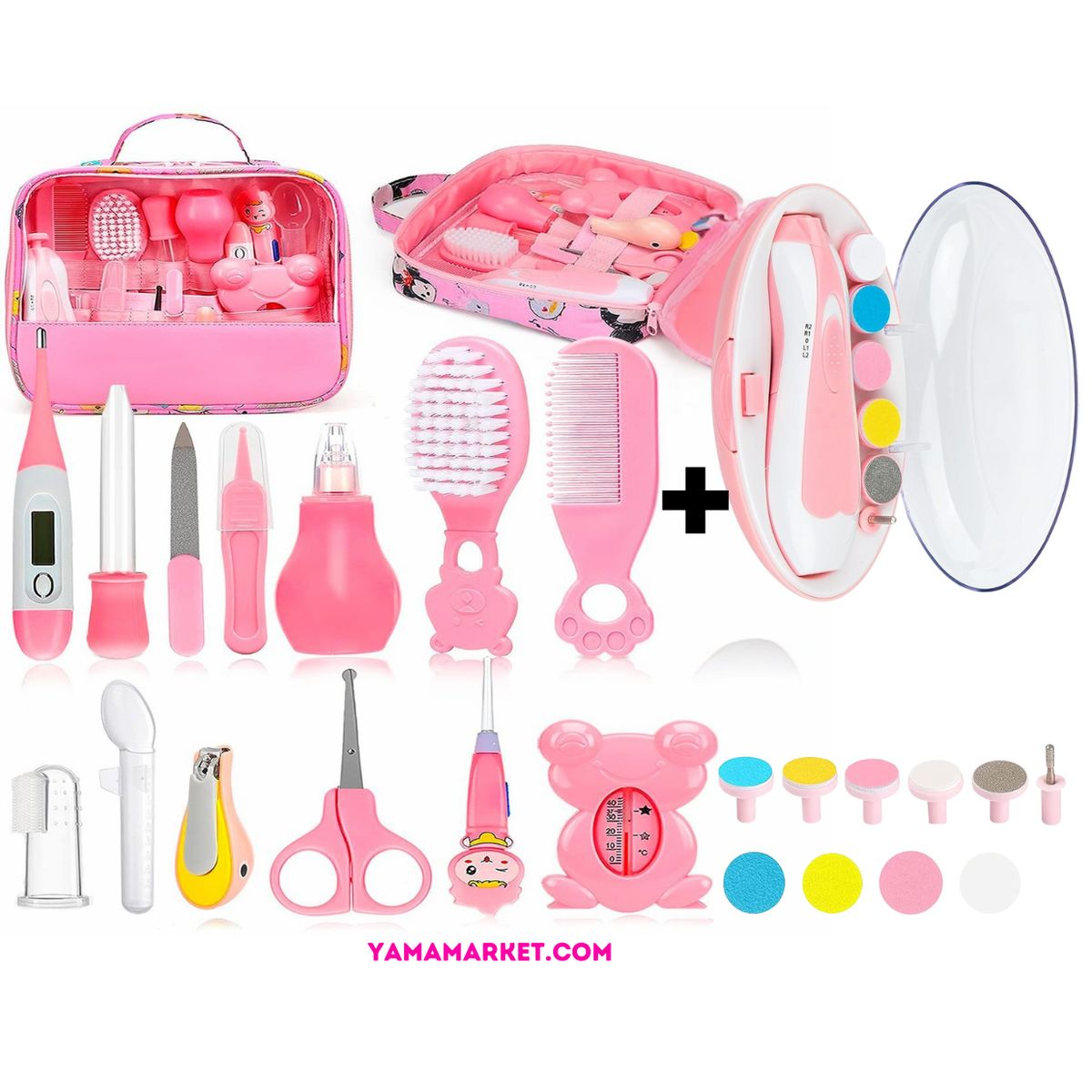 BEBE - Kit de Aseo Bebe 21 En 1 con Lima Eléctrica y maleta lujo