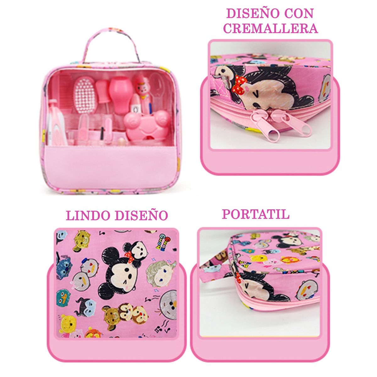 BEBE - Kit de Aseo Bebe 21 En 1 con Lima Eléctrica y maleta lujo