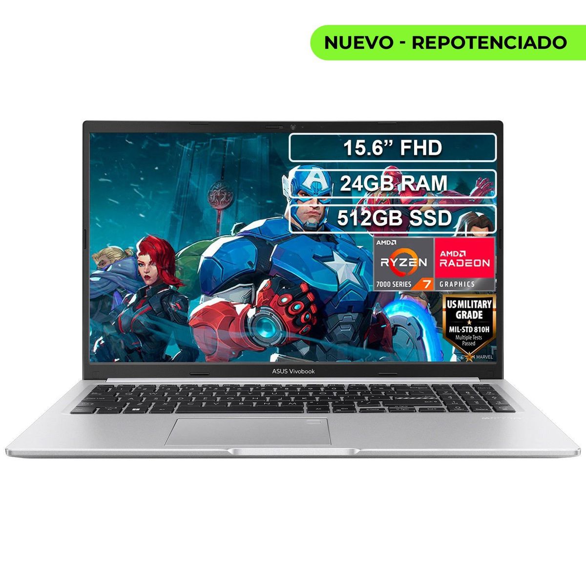 ASUS - Portátil Asus M1502YA Ryzen 7 7730U 24GB 512GB VivoBook 15