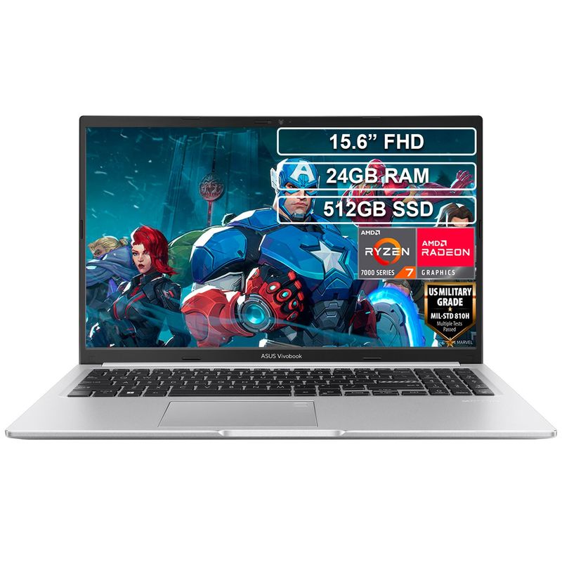 ASUS - Portátil Asus M1502YA Ryzen 7 7730U 24GB 512GB VivoBook 15