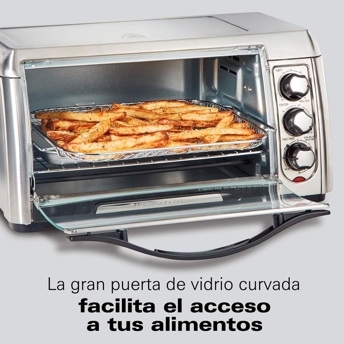 HAMILTON BEACH - Horno Eléctrico Tostador y Freidora de Aire Hamilton Beach 6 Rebanadas