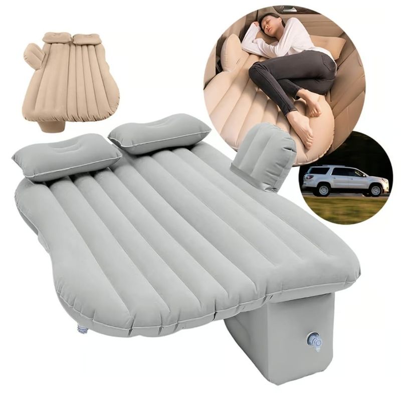 GENERICO - Colchon Inflable Para Autos 2 Almohadas Compresor JG316