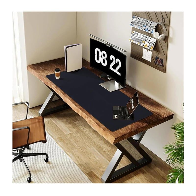 GENERICO - Alfombrilla Pad Mouse Con Base Antideslizante Para Teclado Negro