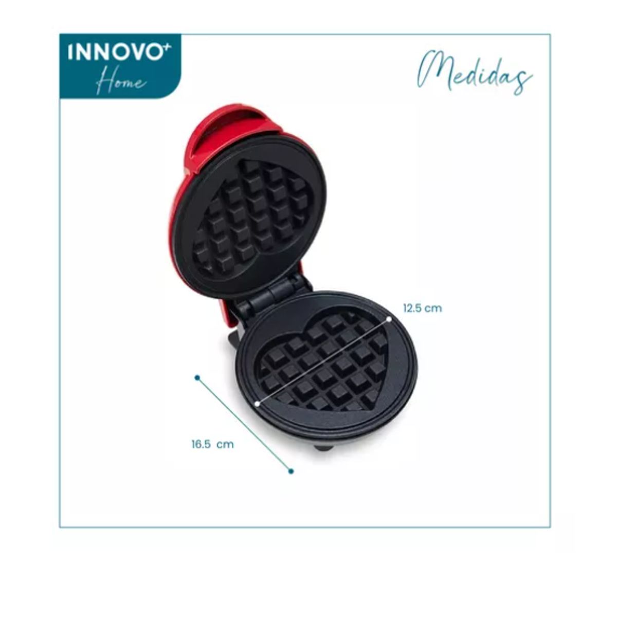 INNOVA - Mini Waflera Diseño De Corazón Electrica 350w Innovo Home