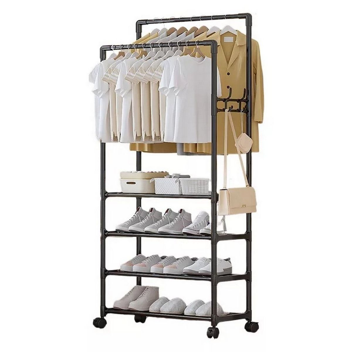 GENERICO - Perchero 4 Niveles Premium Organizador Ropa Closet Con Rueda