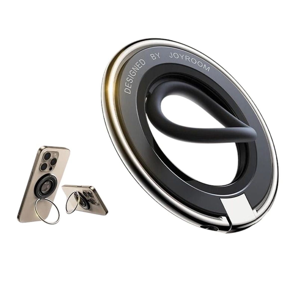 GENERICO - Soporte magnético de silicona para teléfono anillo agarre magnético