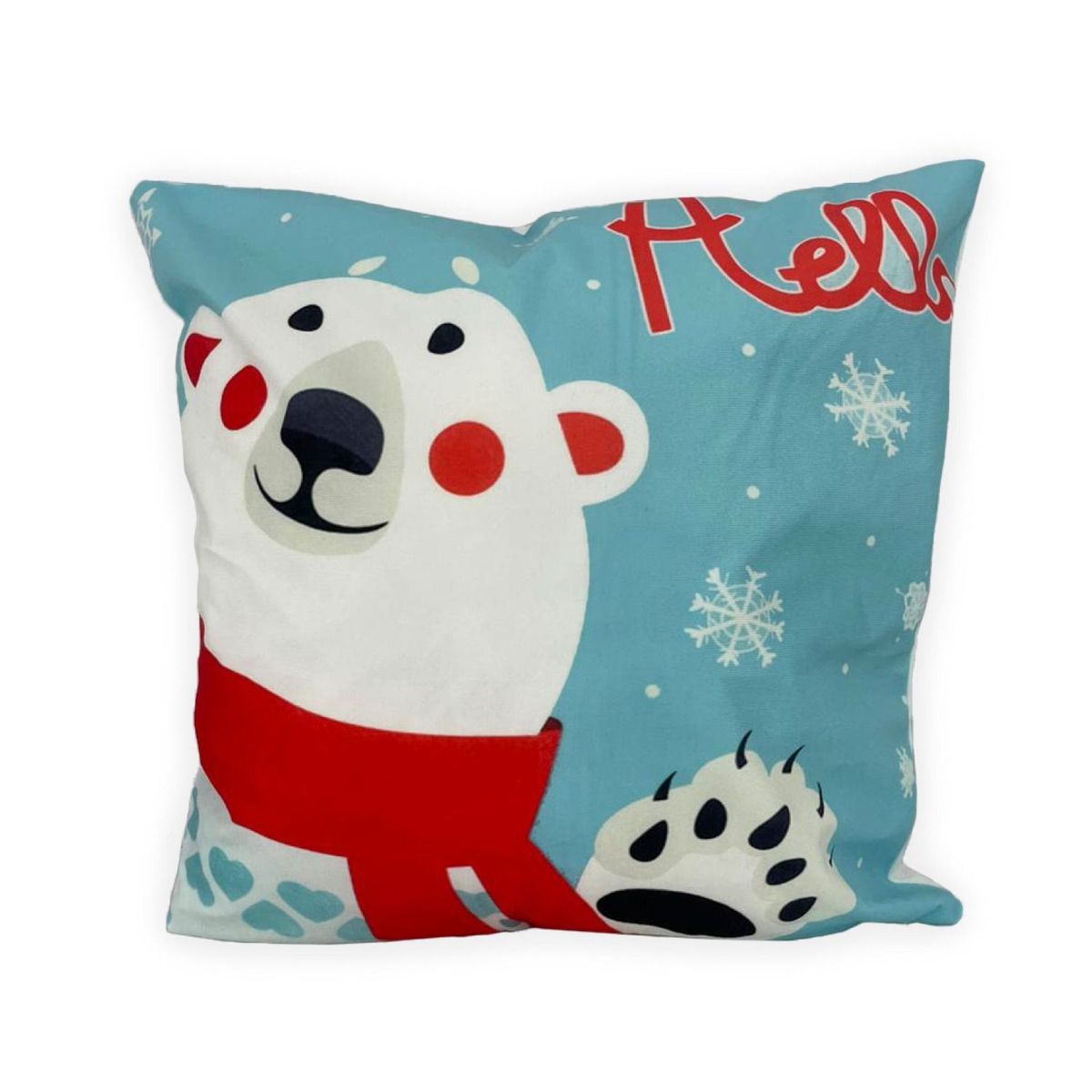 DIMATEX LEON - Funda Cojín Para Sala Decorativo Para Niños 45x45cm Refnens Oso Azul