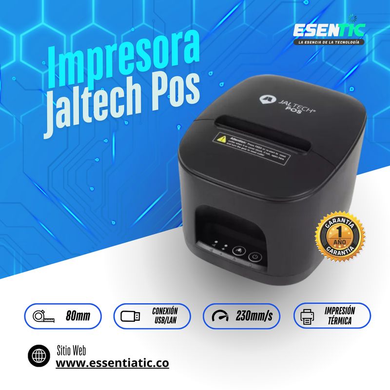 JALTECH - Impresora Térmica Pos Jaltech Usb  Lan 80mm