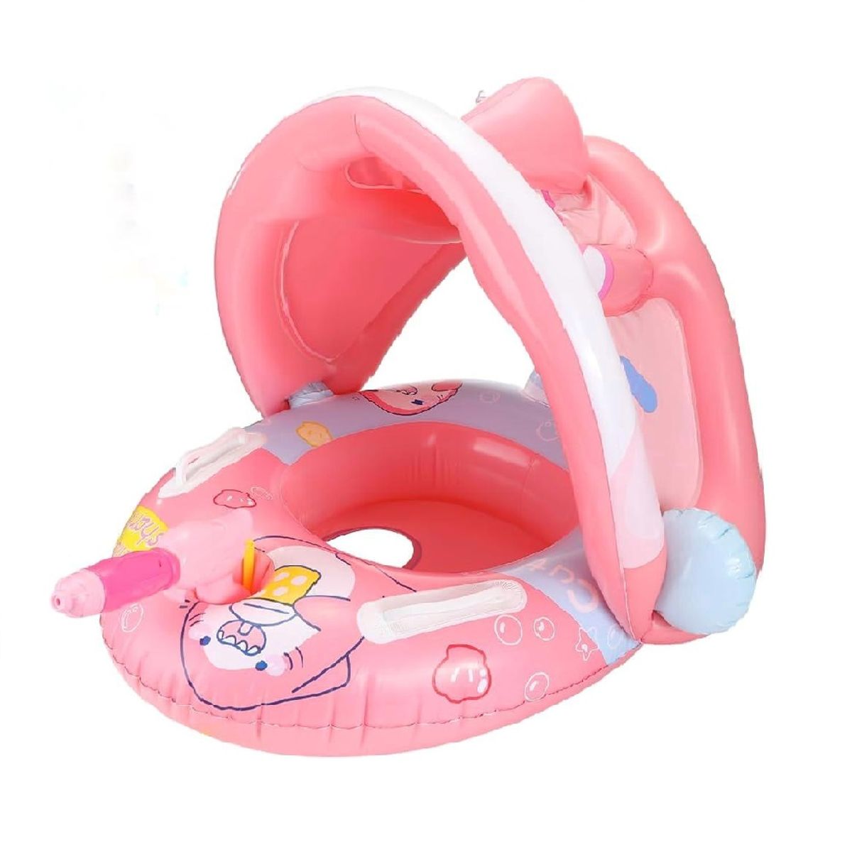 GENERICO - Flotador Inflable Con Techo Y Lanzachorros Para Bebe