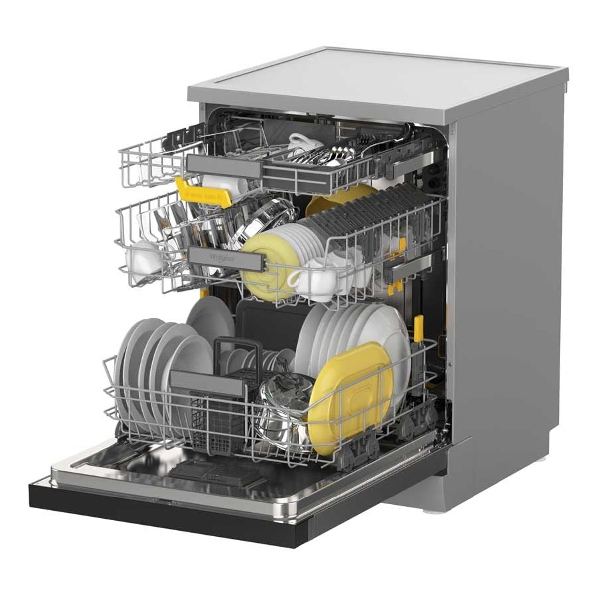 WHIRLPOOL - Lavavajillas Xpert Wash libre de empotre 15 servicios