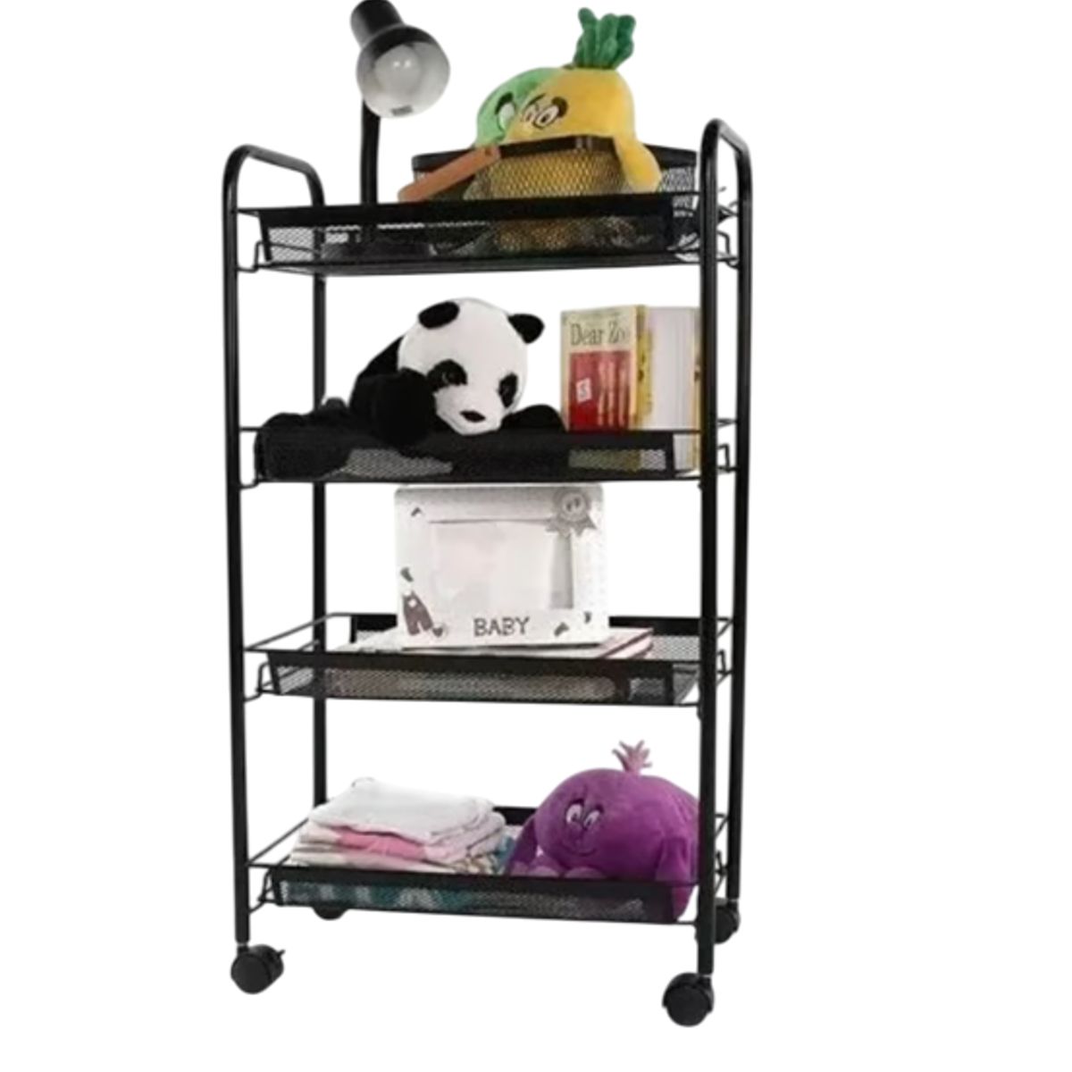 GENERICO - Estante Rectangular Negro Metal