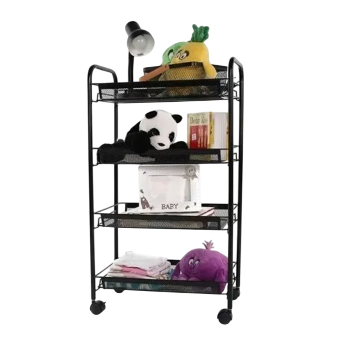 GENERICO - Estante Rectangular Negro Metal