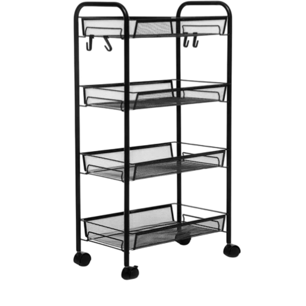 GENERICO - Estante Rectangular Negro Metal