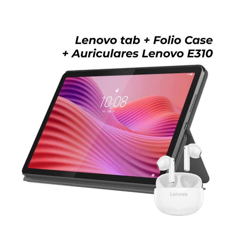 LENOVO - Tablet Lenovo M10 Ram 4gb 128gb + Auriculares Lenovo E310 + Forro