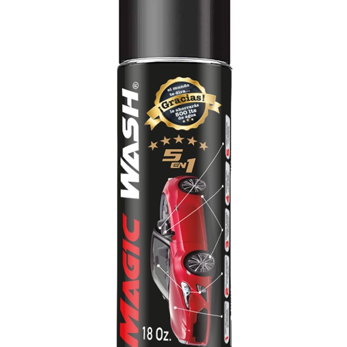 MAGIC WASH - Lavado En Seco para Vehículos 5 En 1