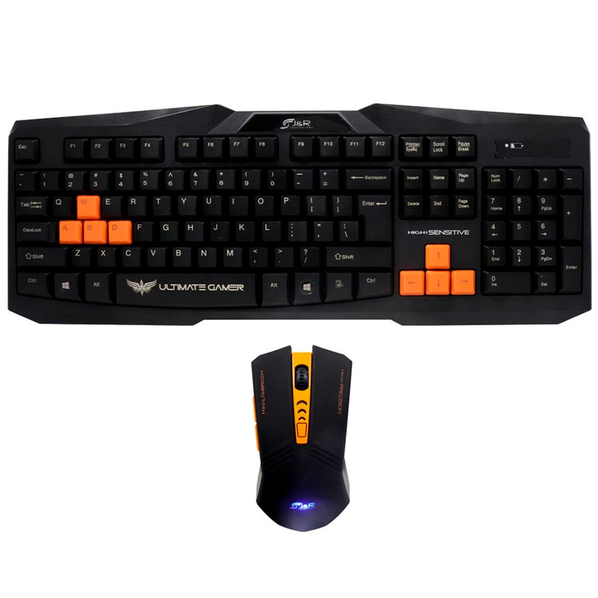 JYR TECHNOLOGY - Combo Gamer JYR Teclado Mouse CTMGJR-009 Inalambrico